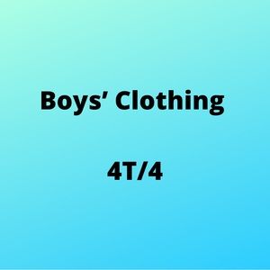 Boys’ Clothing 4T/4